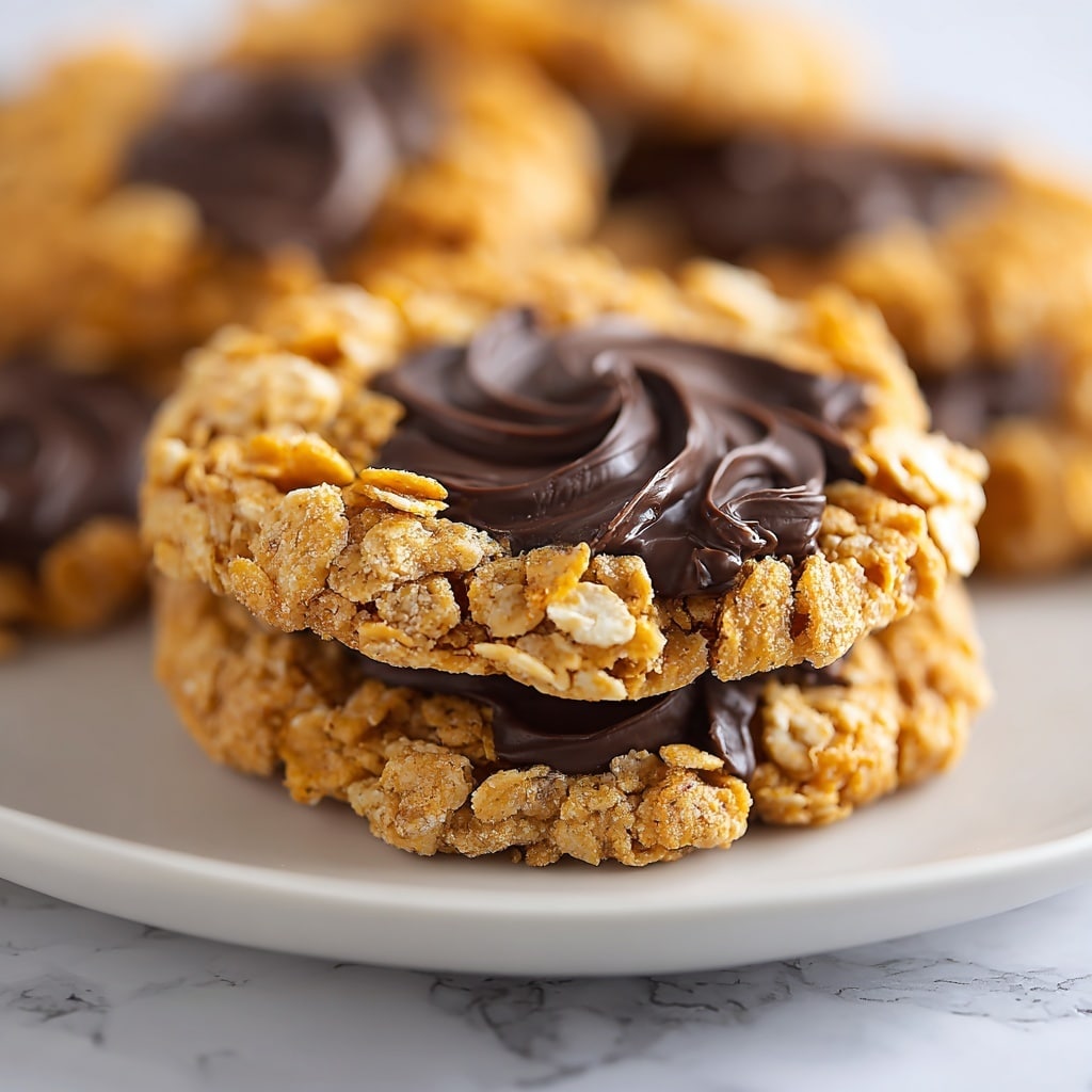 Chocolate Peanut Butter Cornflake Cookies Recipe - Recipe Image