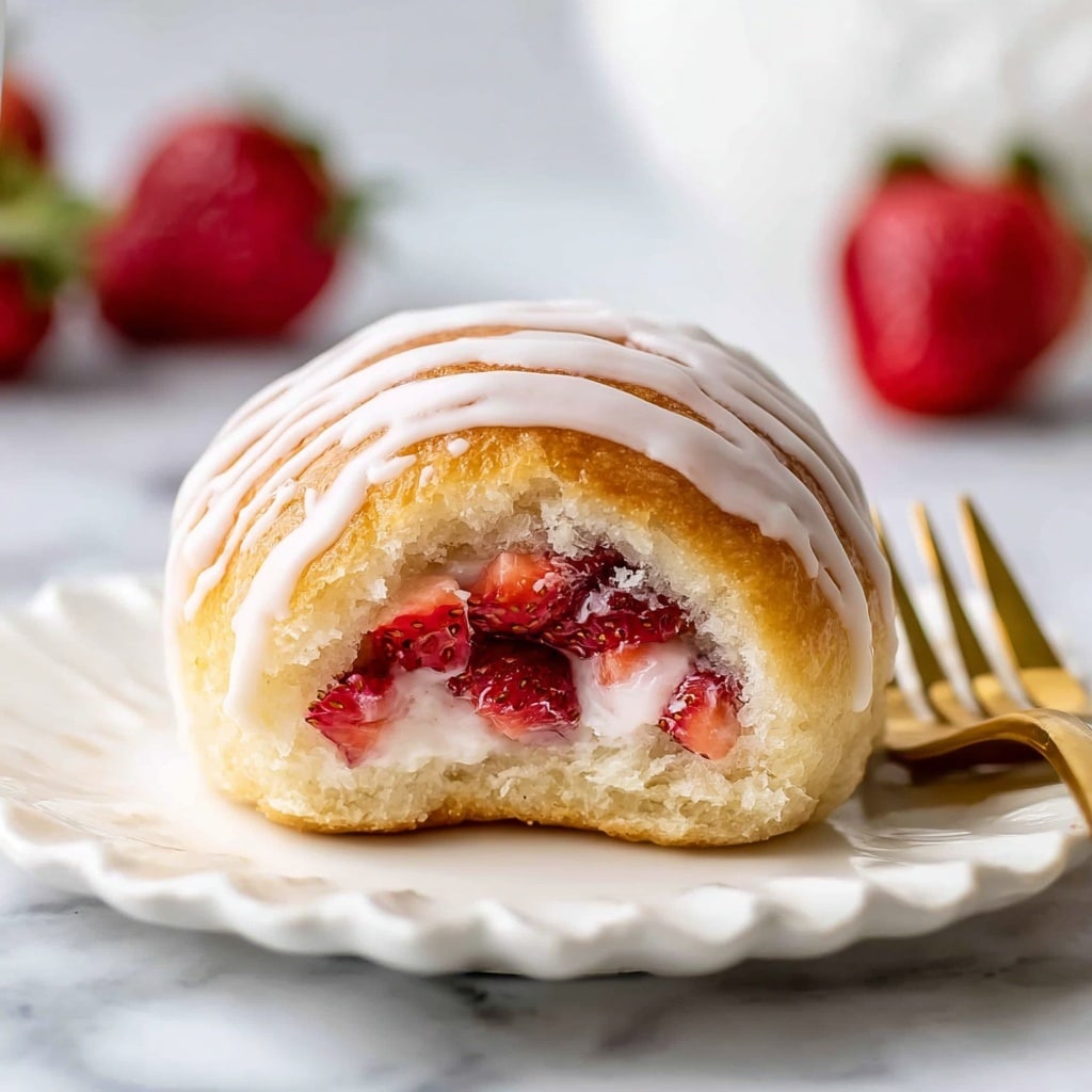 Strawberry Rolls with Cream Cheese Icing Recipe - Recipe Image