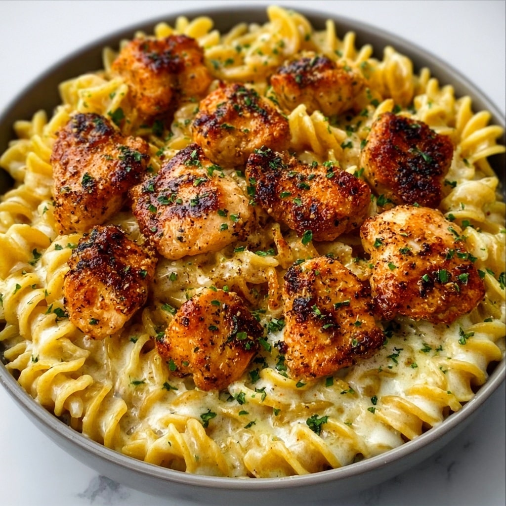 Garlic Butter Chicken Bites with Spaghetti Recipe - Recipe Image