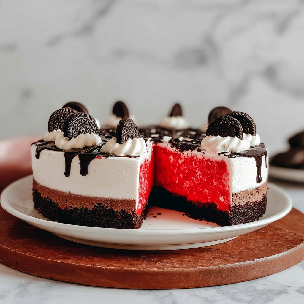 Red Velvet Oreo Cheesecake Recipe - Recipe Image