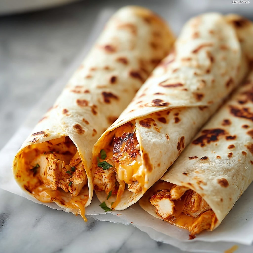 Air Fryer Hot Chicken and Cheese Wraps Recipe - Recipe Image