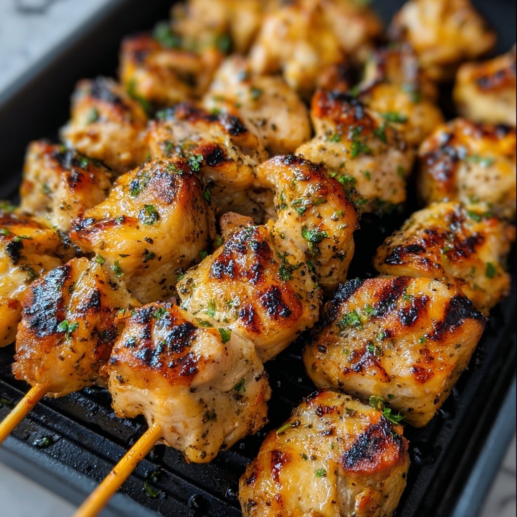 Air Fryer Garlic Parmesan Chicken Skewers Recipe - Recipe Image