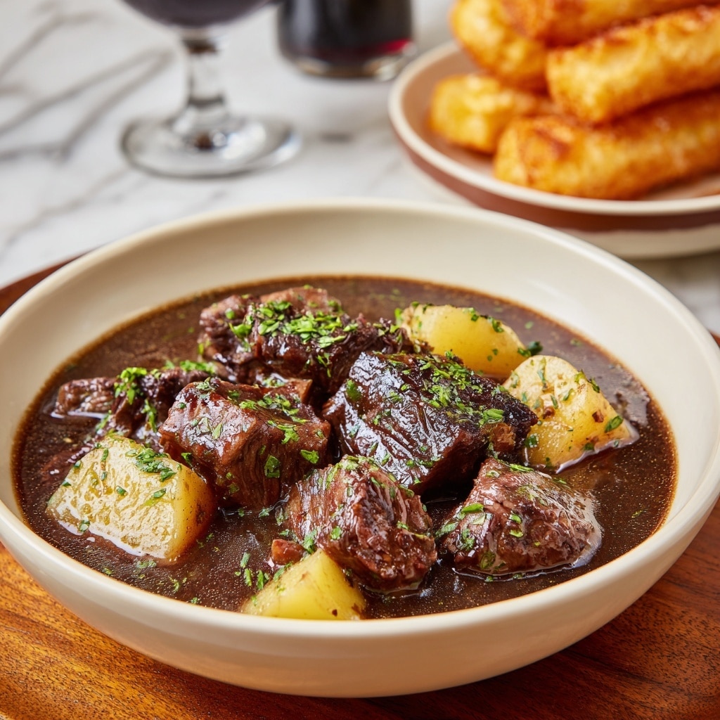 Slow Cooker Steak and Potato Soup Recipe - Recipe Image