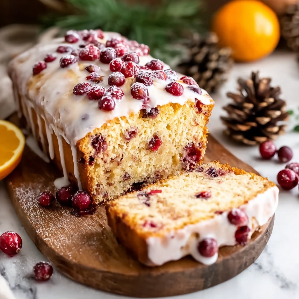 Cranberry Orange Bread with Glaze Recipe - Recipe Image