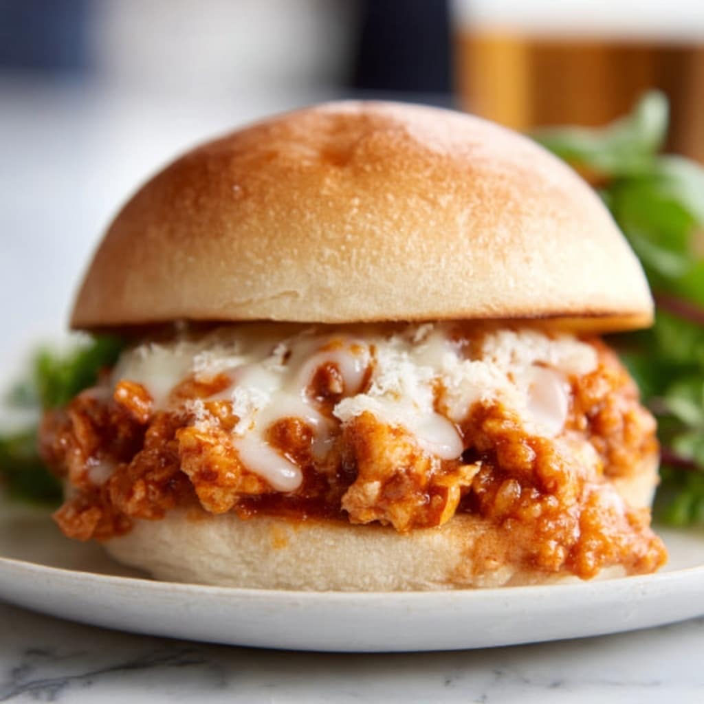 Chicken Parmesan Sloppy Joes Recipe - Recipe Image