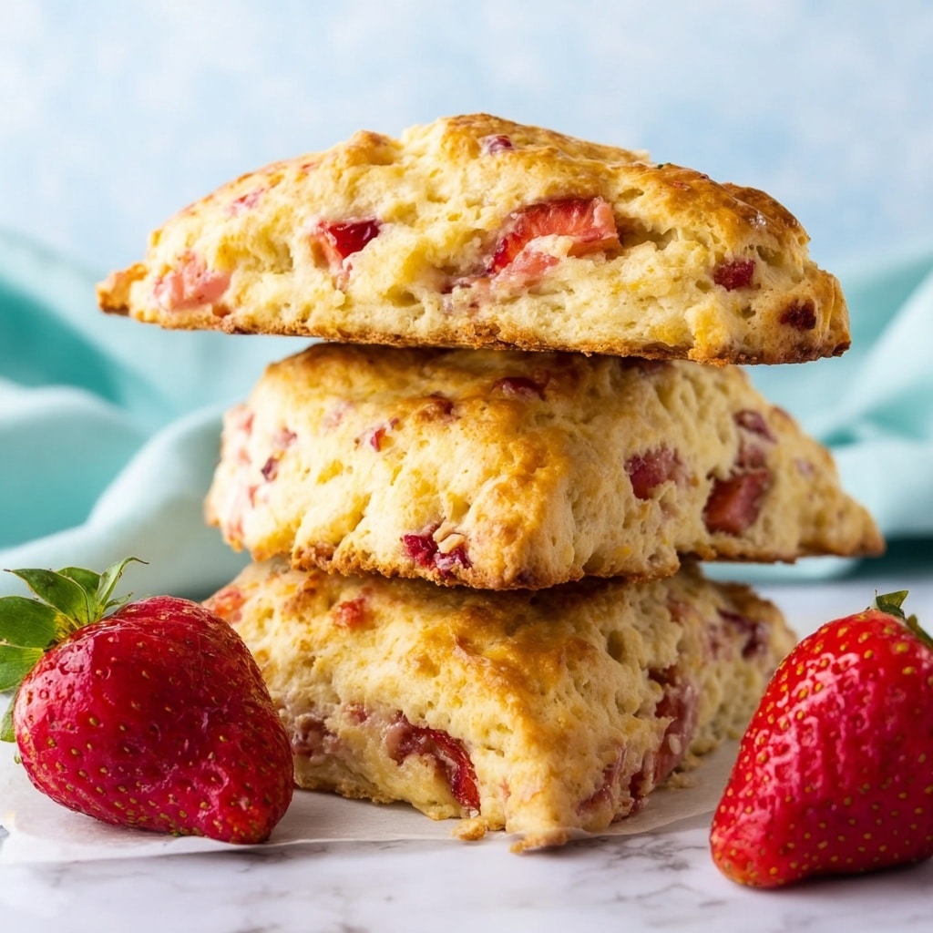 Strawberry Rhubarb Scones Recipe - Recipe Image