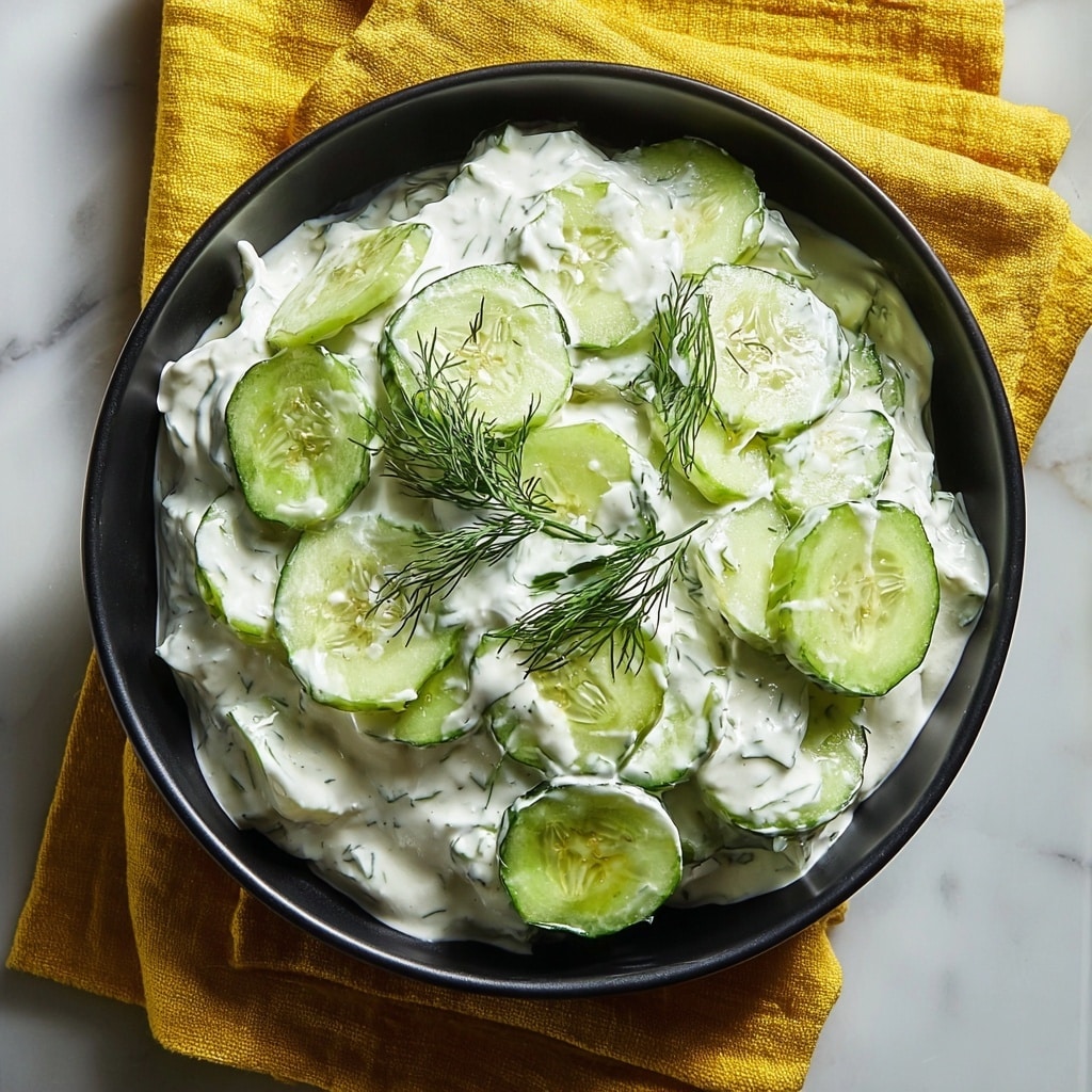 Dad’s Creamy Cucumber Salad Recipe - Recipe Image