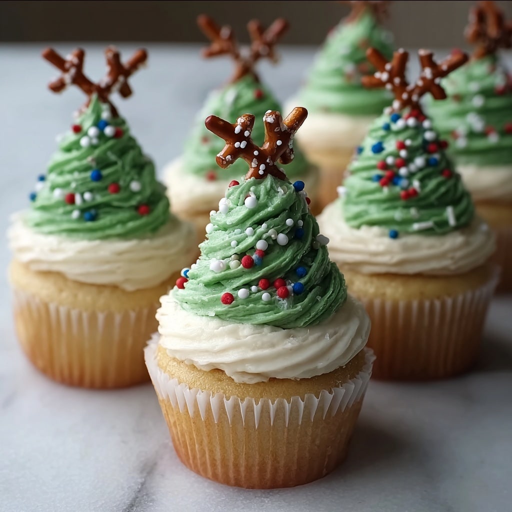 Christmas Tree Cupcakes Recipe - Recipe Image