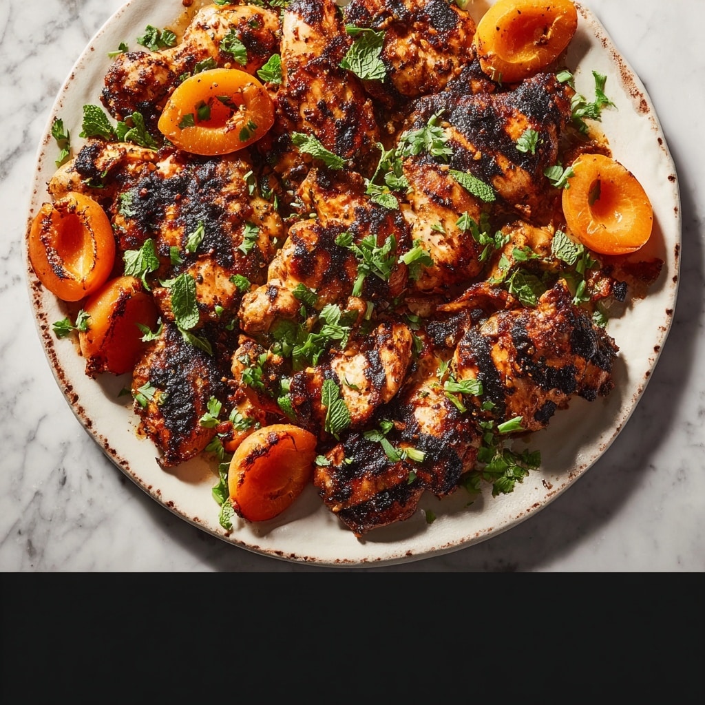 Moroccan Grilled Chicken With Apricots Recipe - Recipe Image