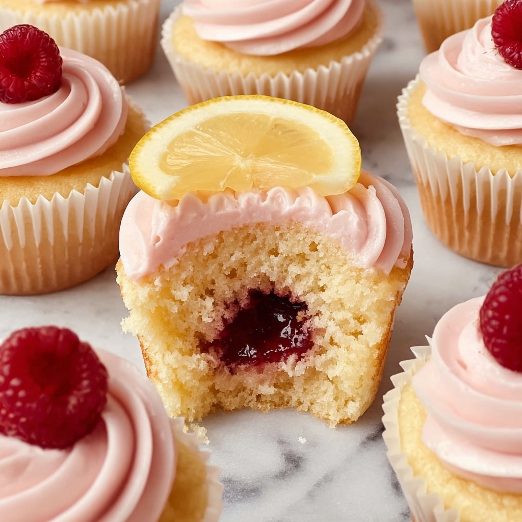 Lemon Raspberry Jam Cupcakes Recipe - Recipe Image