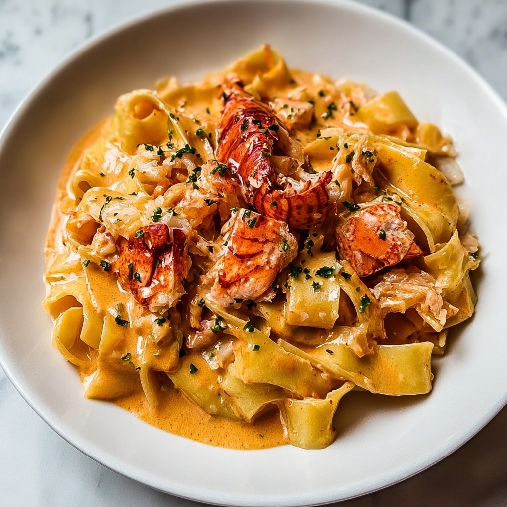 Creamy Tomato and Lobster Pasta Recipe - Recipe Image