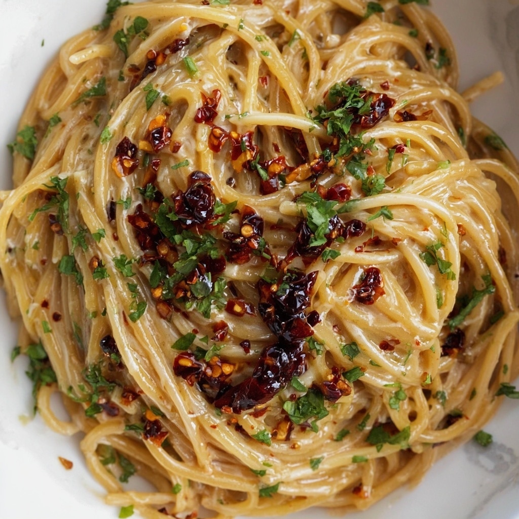 Caramelized Onion Pasta with Chilli Oil Recipe - Recipe Image