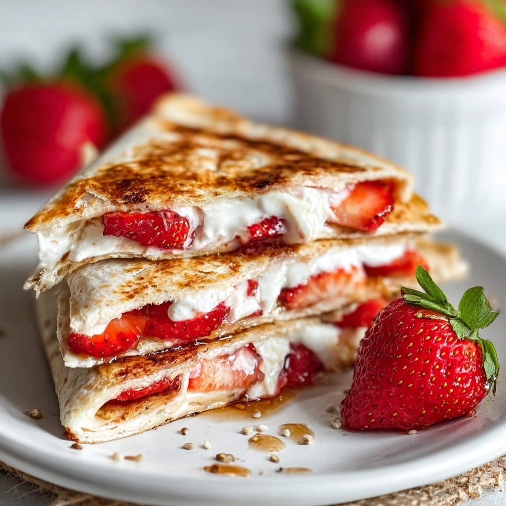 Decadent Strawberry Cheesecake Quesadillas Recipe - Recipe Image
