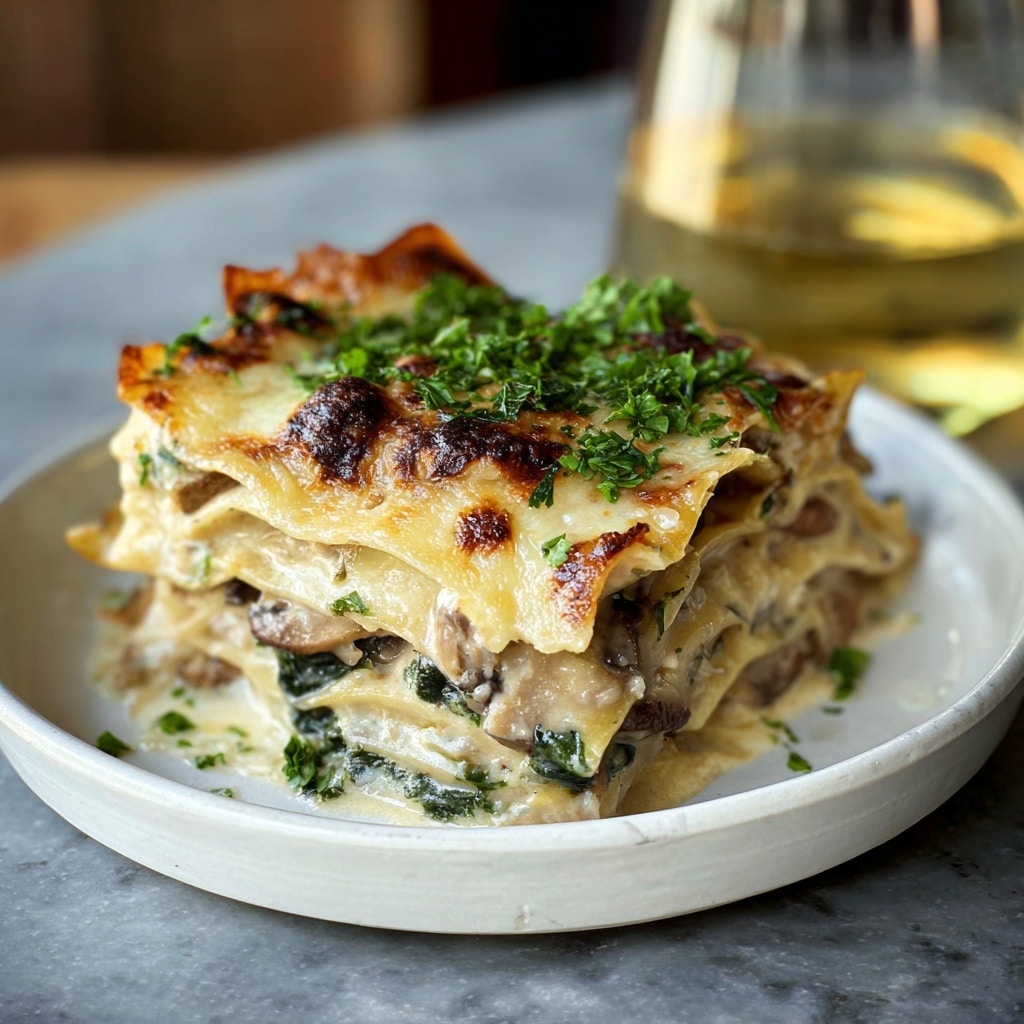 Mushroom and Spinach Lasagna Recipe - Recipe Image