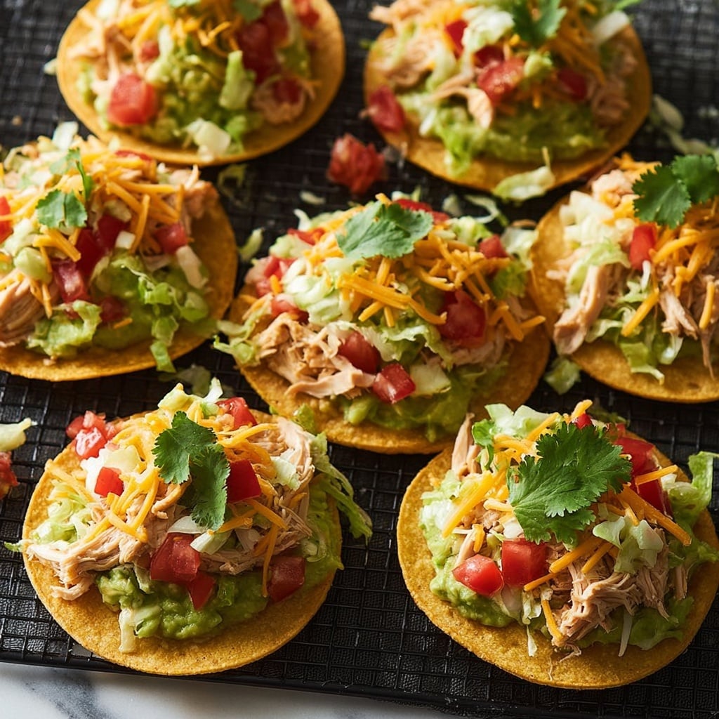 Chicken Veggie Tostadas with Guacamole Recipe - Recipe Image