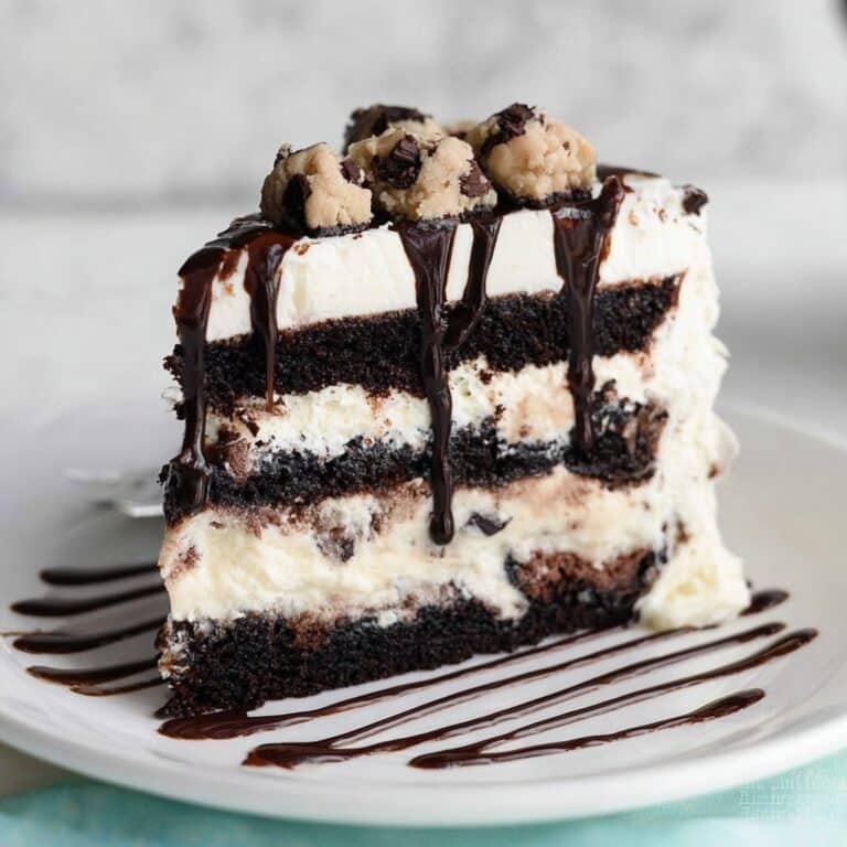 Chocolate Chip Cookie Dough Ice Cream Cake Recipe