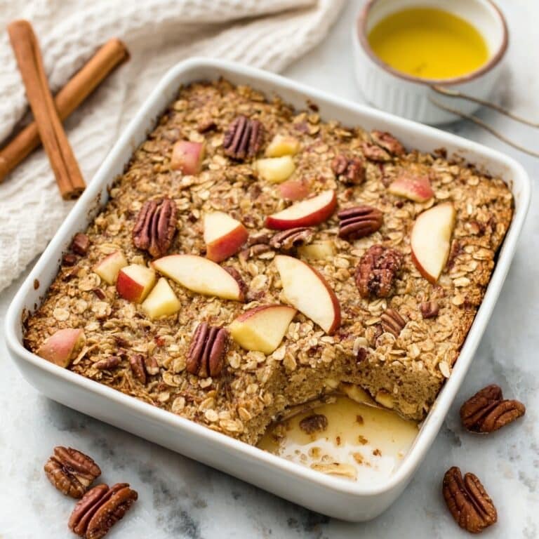 Caramel Apple Baked Oatmeal Recipe