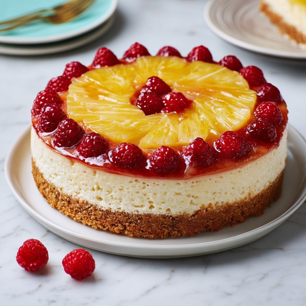 Pineapple Upside-Down Cheesecake Cake Recipe - Recipe Image