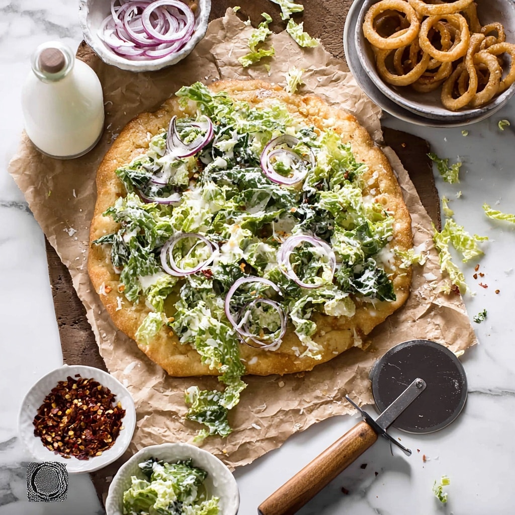 Chicken Crust Caesar Salad Pizza Recipe - Recipe Image