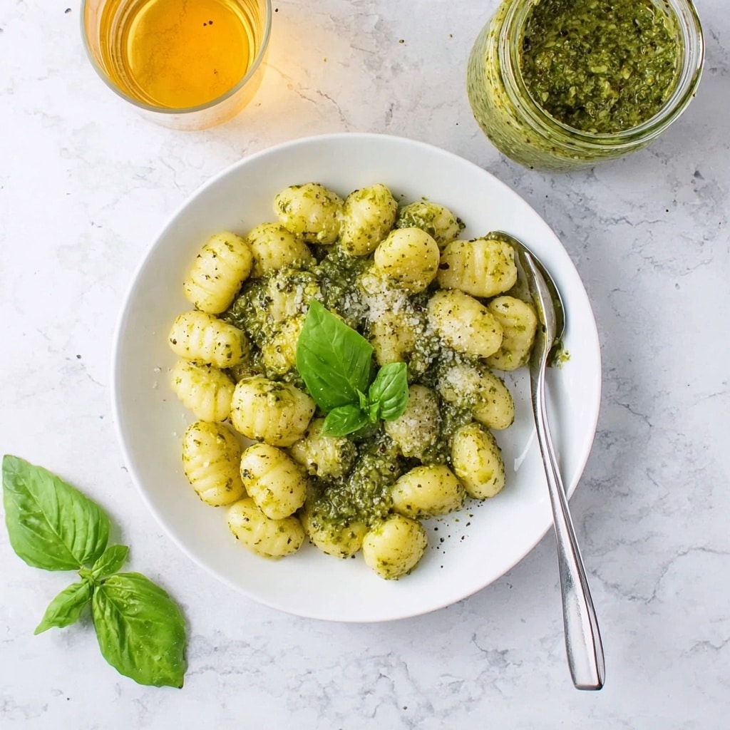 Creamy Basil Pesto Gnocchi for Two Recipe - Recipe Image