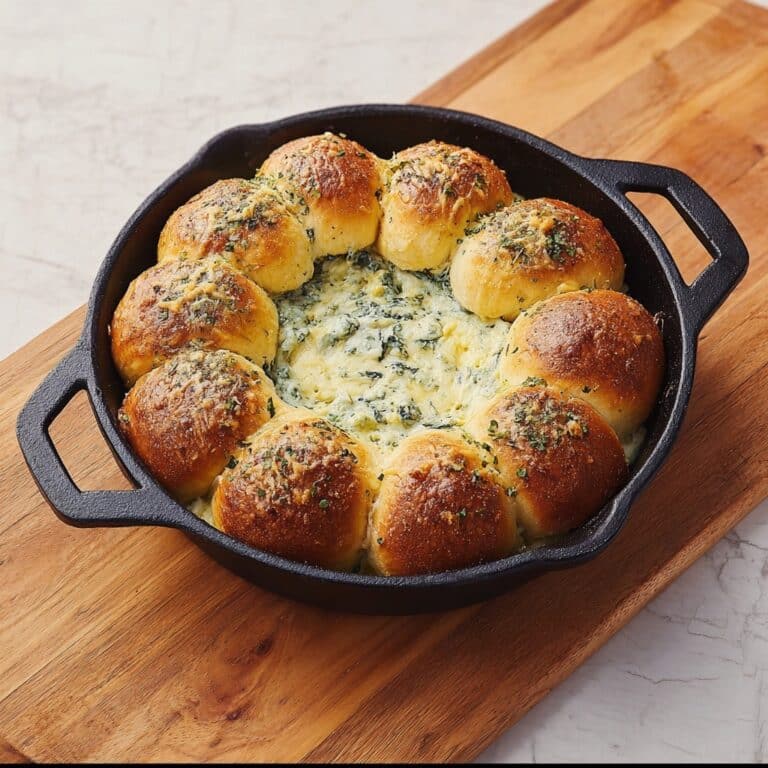 Cheesy Spinach and Artichoke Bread Ring Dip Recipe