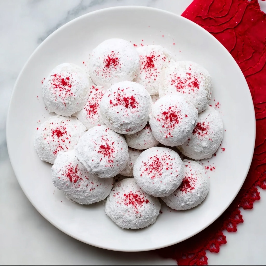 Raspberry-Filled Almond Snow Cookies Recipe - Recipe Image