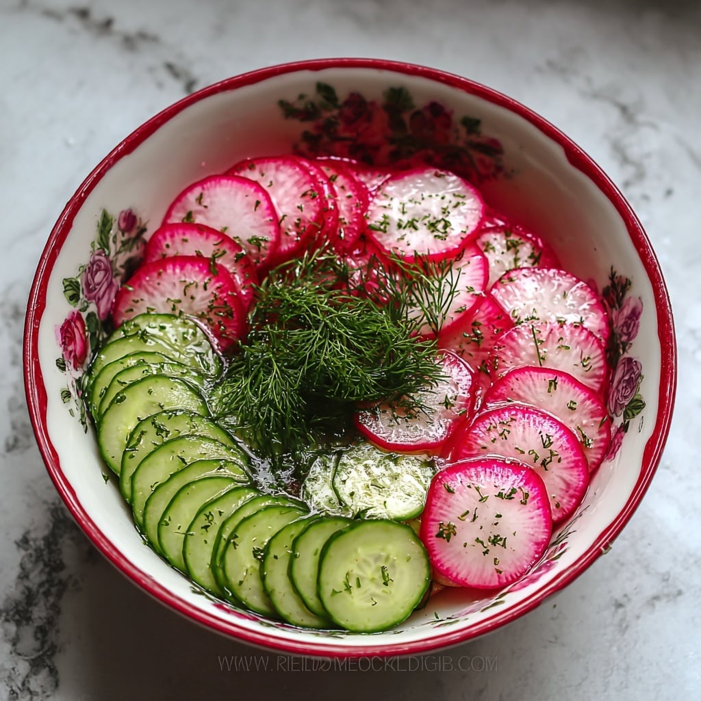 Dewy Dill Delight Radish and Cucumber Salad Recipe - Recipe Image
