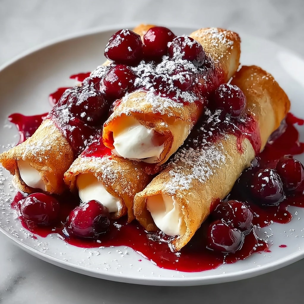 Cherry Cream Cheese Egg Rolls Recipe