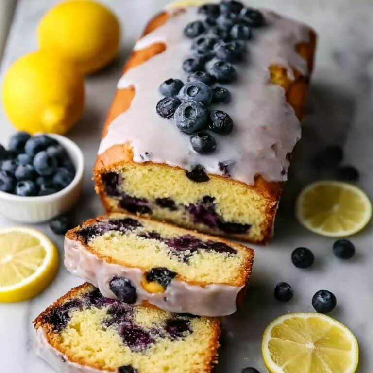 Lemon Blueberry Loaf with Zesty Lemon Glaze Recipe