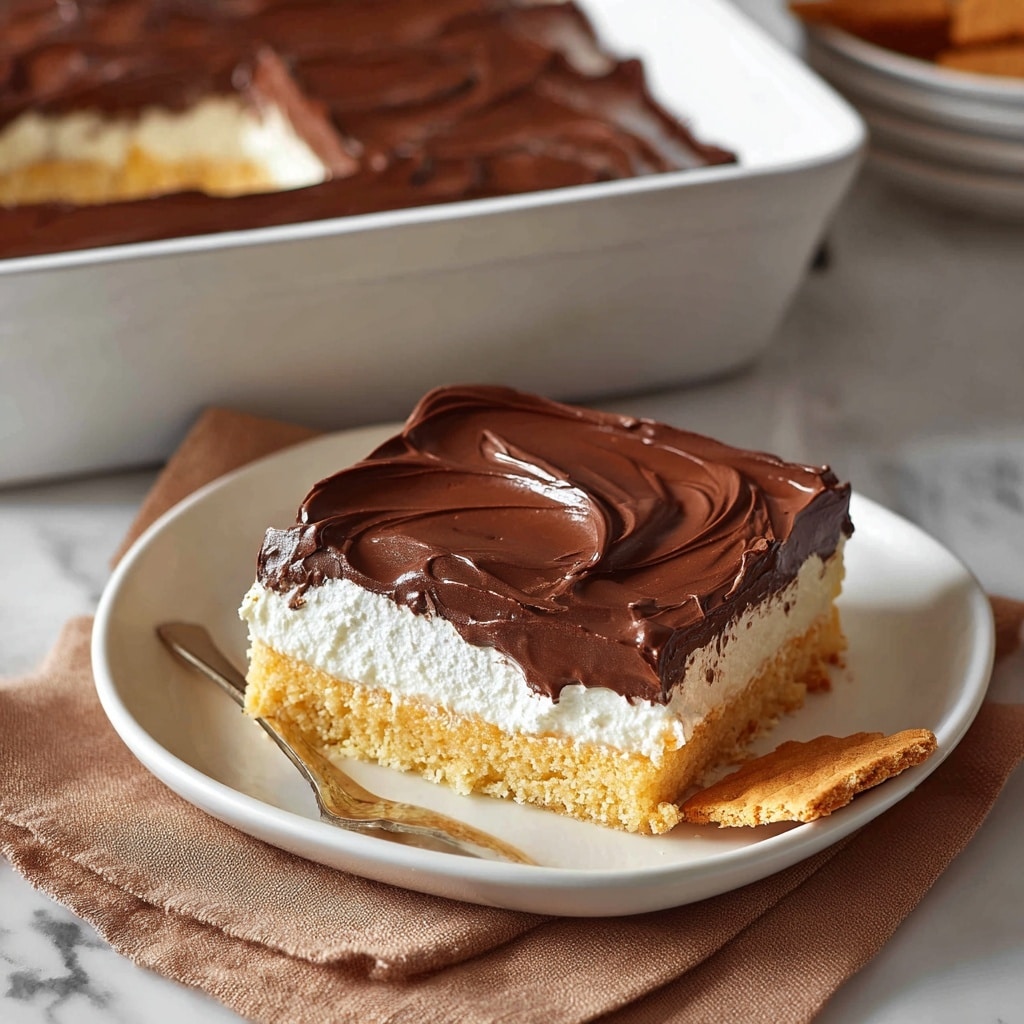 Eclair Cake with Chocolate Ganache Recipe