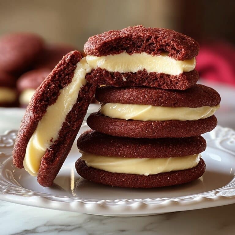 Luscious Red Velvet Cookies with a Creamy Cheesecake Surprise Recipe
