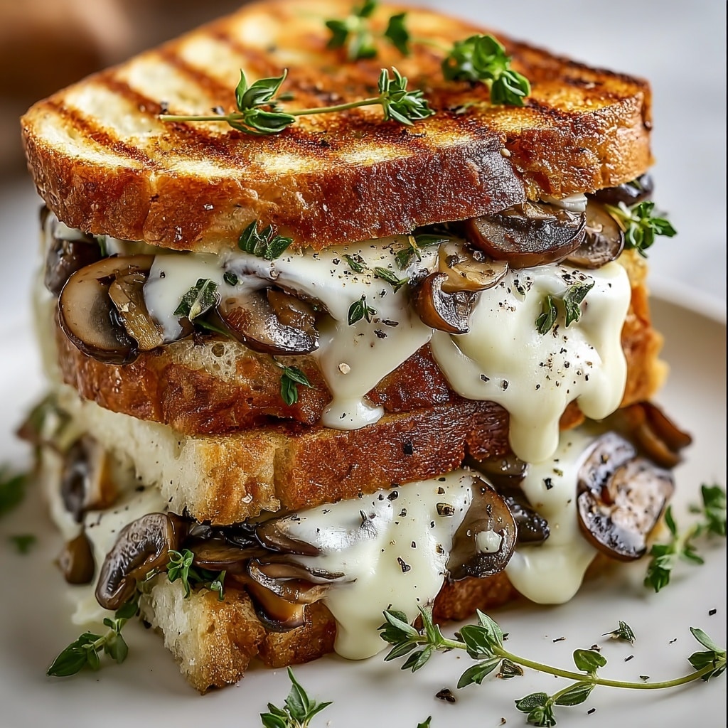 Garlic Mushroom Grilled Cheese Recipe