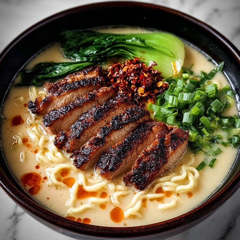 Fiery Chicken Ramen with Spicy Broth and Soft-Boiled Eggs Recipe