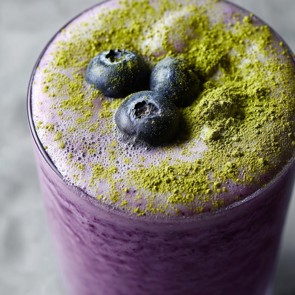 Wild Blueberry Vanilla Matcha Smoothie - Recipe Image