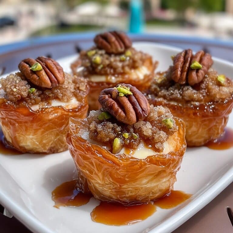 Sweet & Crunchy Pecan Caramel Baklava Cups Recipe