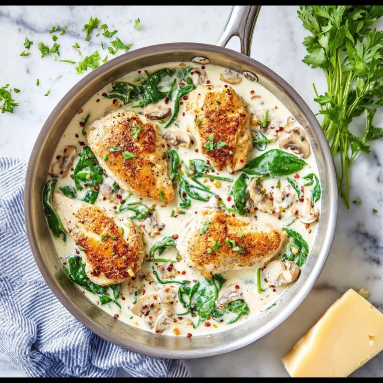 Creamy Spinach Mushroom Chicken Recipe