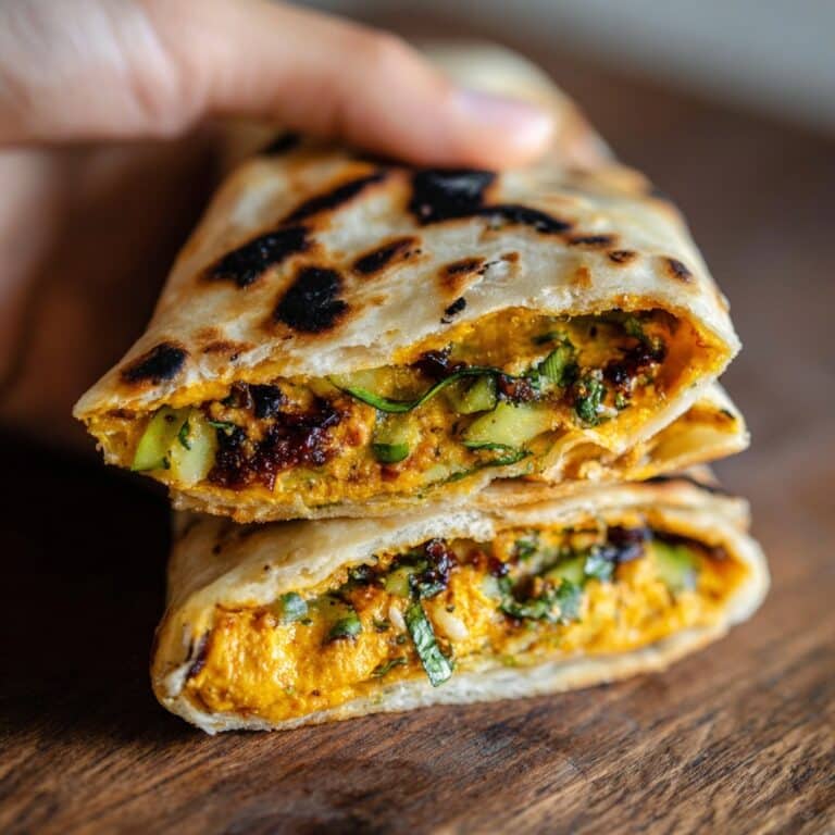 Scallion Pancake with Eggs and Spinach Wrap Recipe