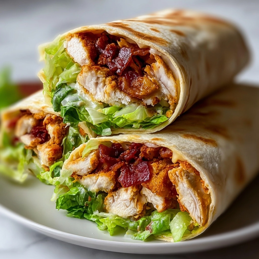 Homemade Crispy Bacon Ranch Chicken Wraps Recipe
