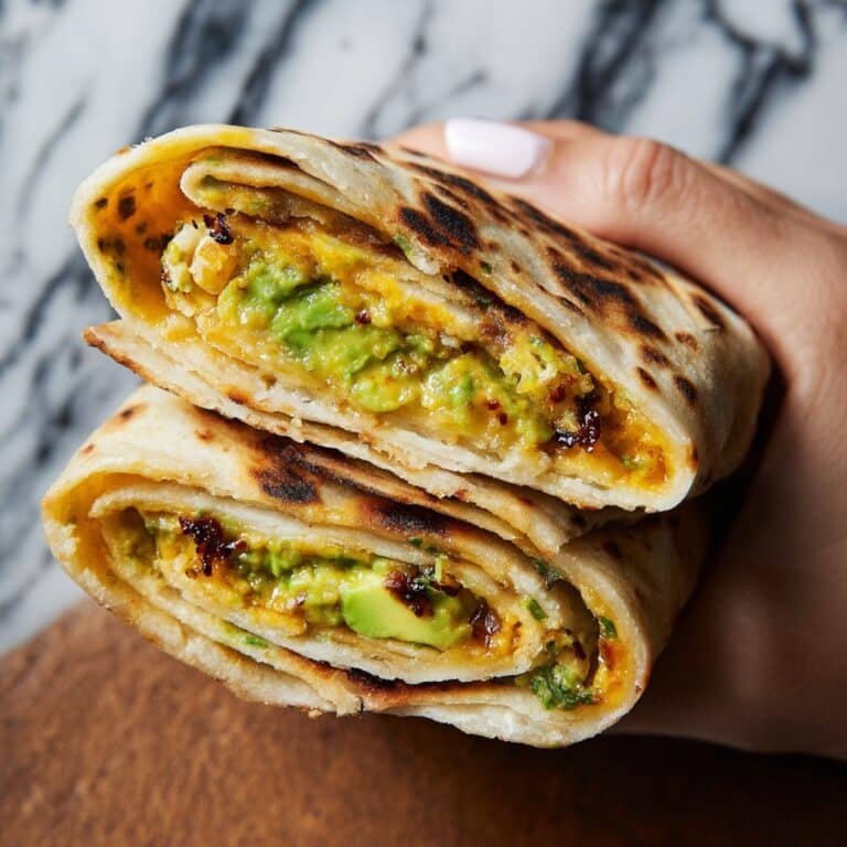 Scallion Pancake with Egg and Spinach Wrap Recipe