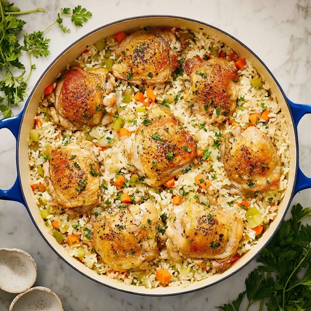 One Pan Chicken and Rice Bake Recipe