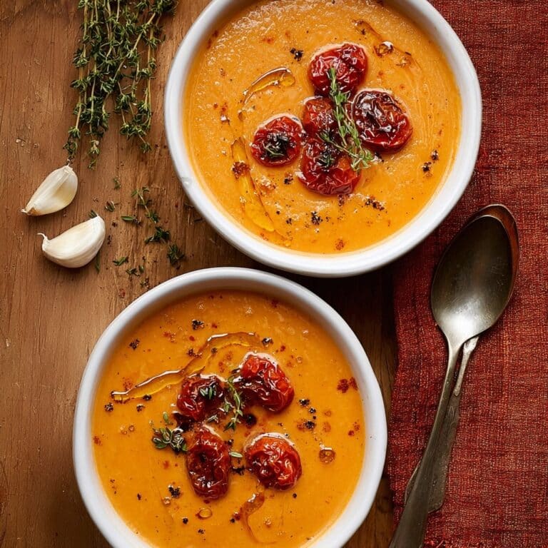 Creamy Roasted Garlic Tomato Soup Recipe