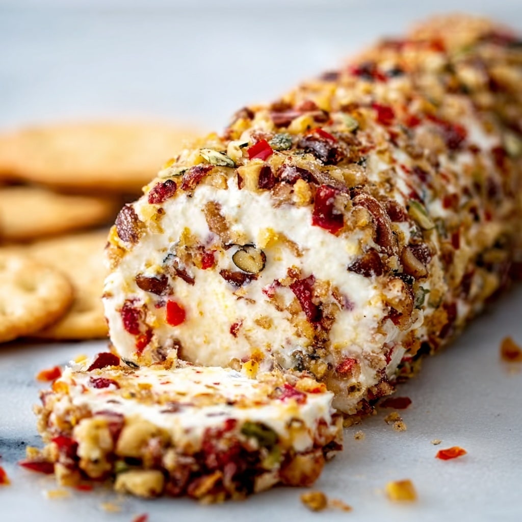 Easy Cranberry Pistachio Cheese Log Recipe - Recipe Image