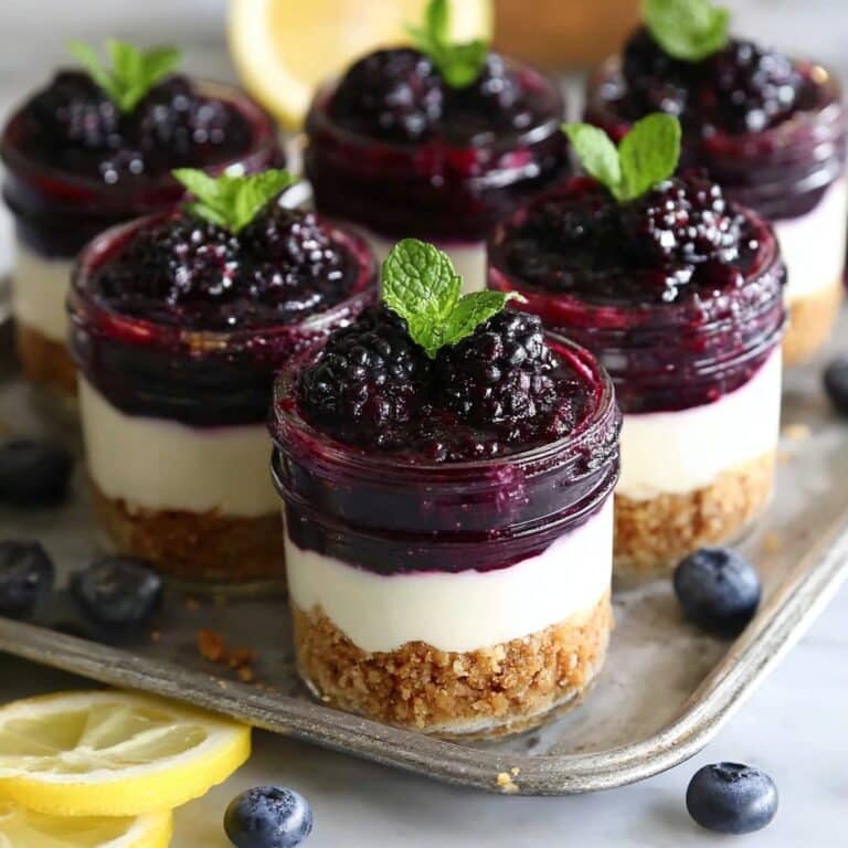 Blueberry Lemon No Bake Cheesecake Jars Recipe