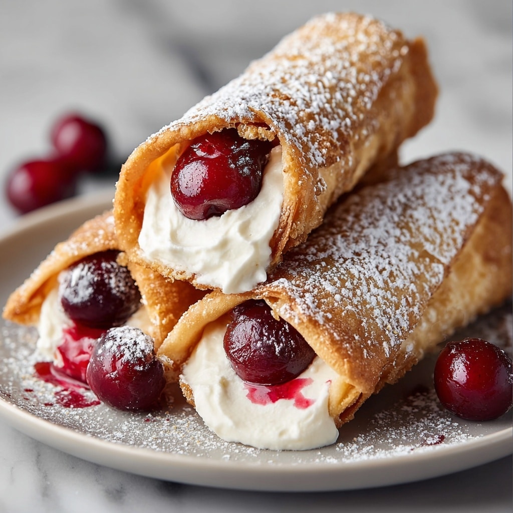 Cherry Cheesecake Egg Rolls Recipe - Recipe Image