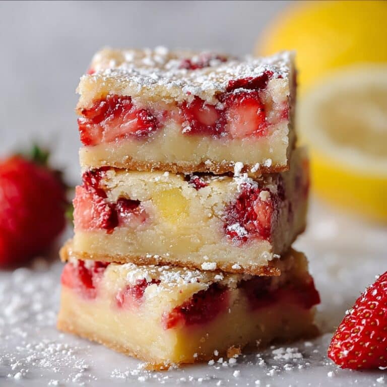 Strawberry Lemon Blondies Recipe
