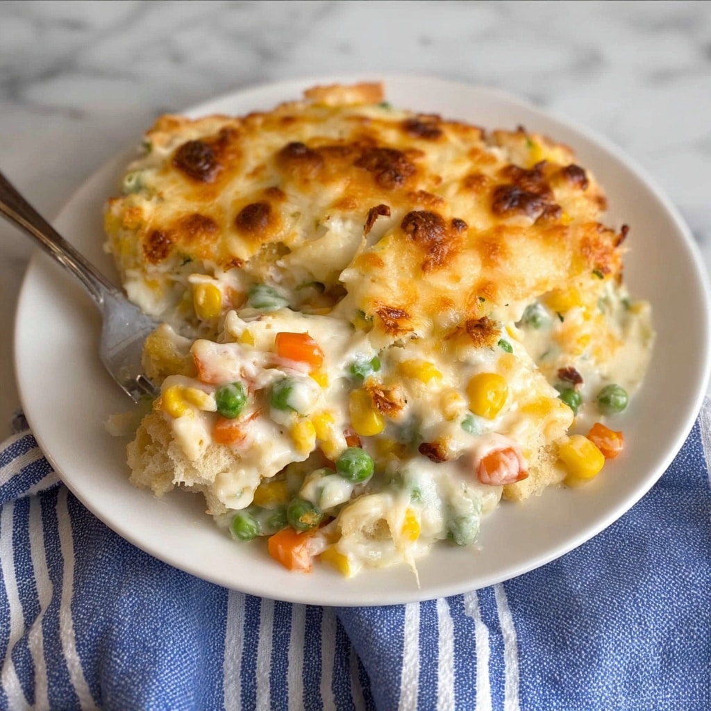 Chicken Cobbler Dinner Casserole Recipe - Recipe Image