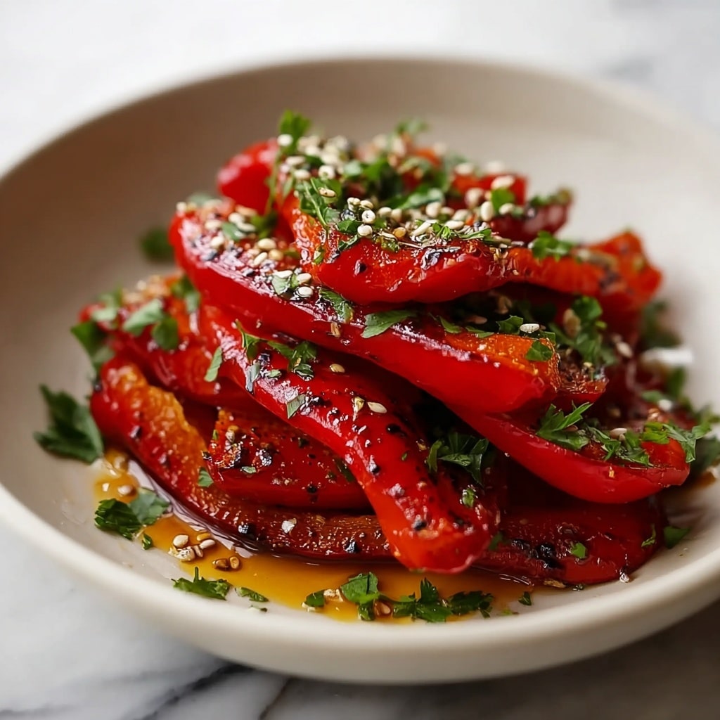 Piedmontese Roasted Peppers with Garlic and Parsley Recipe - Recipe Image