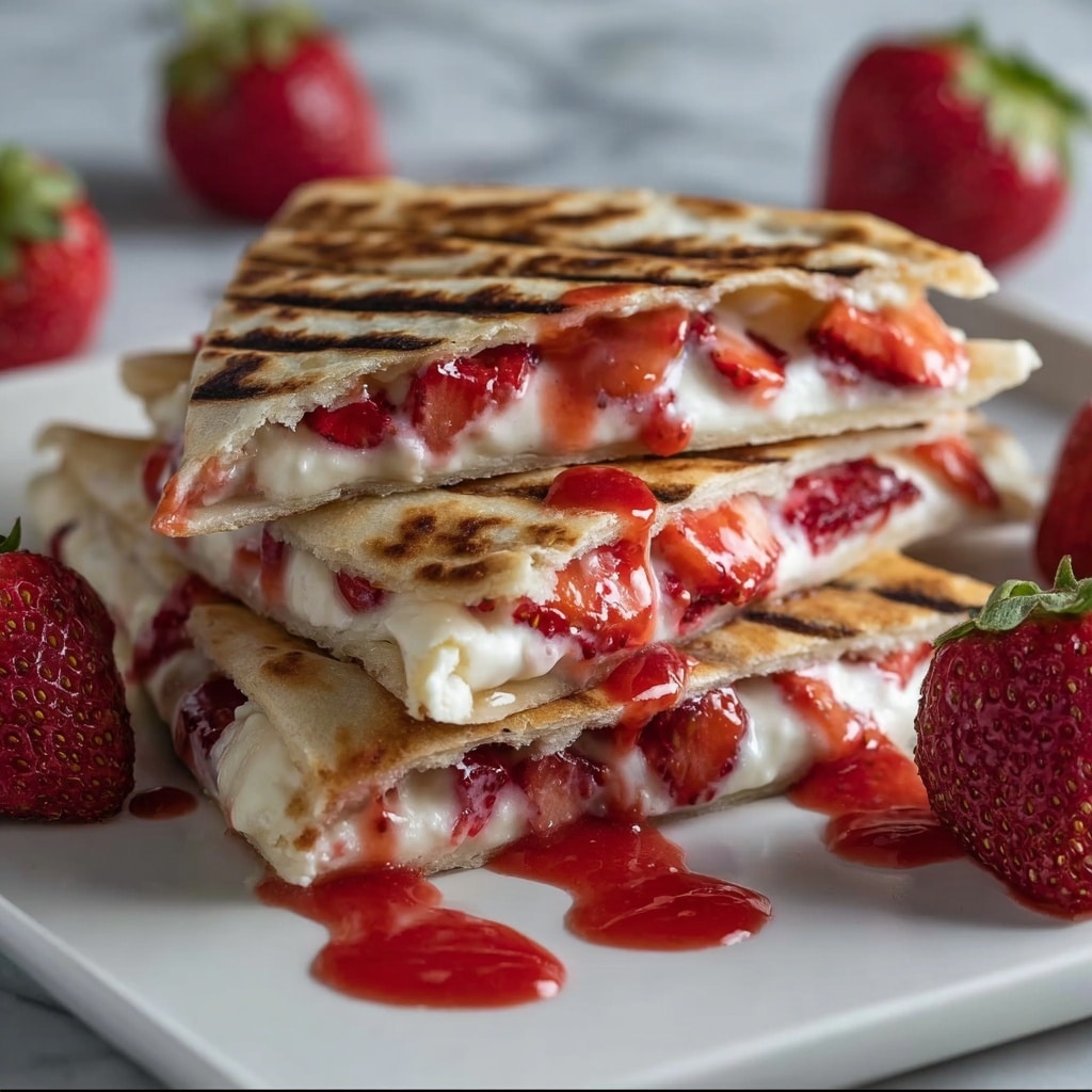 Decadent Strawberry Cheesecake Quesadillas Recipe - Recipe Image