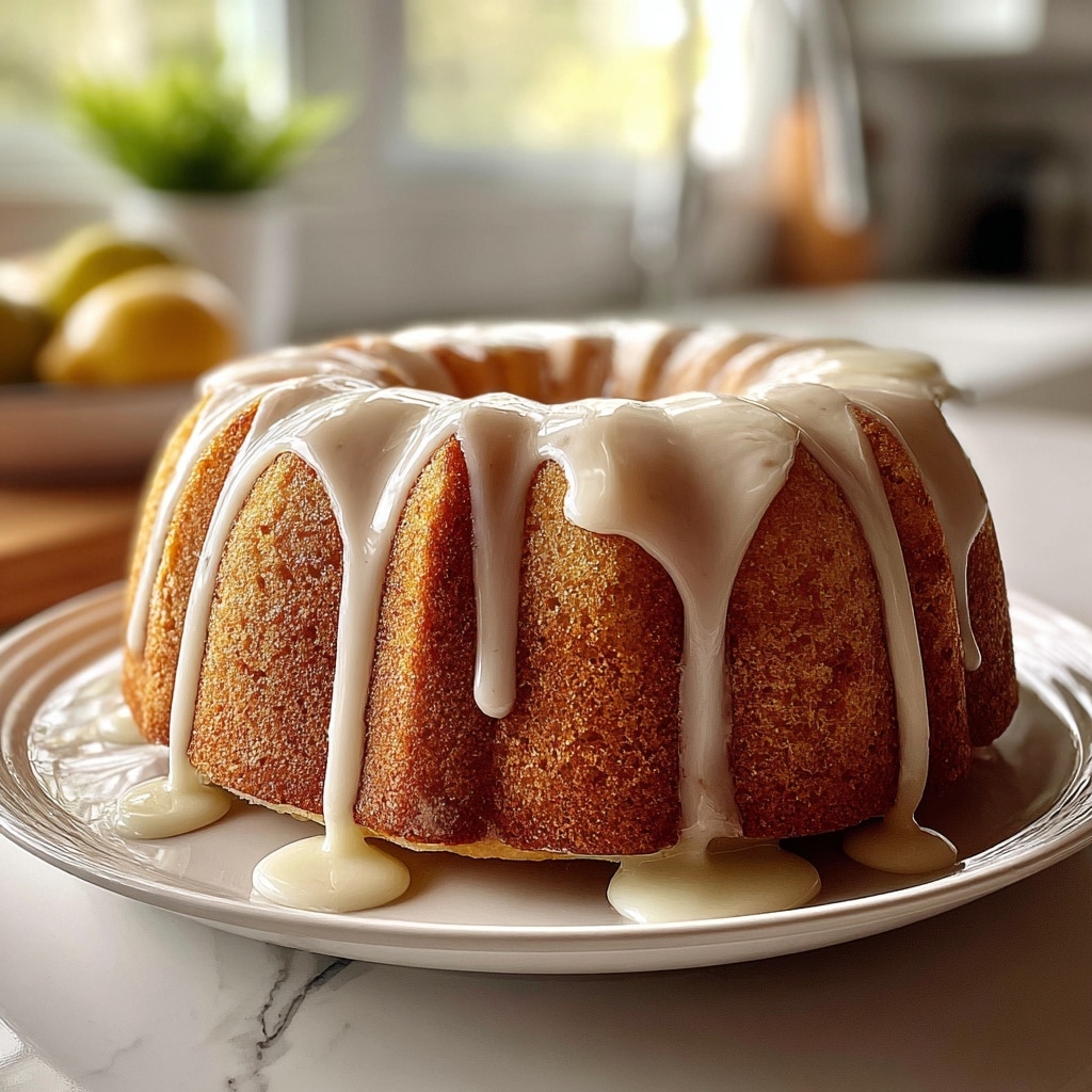 Delightful Vanilla Buttermilk Pound Cake with Cream Cheese Glaze Recipe