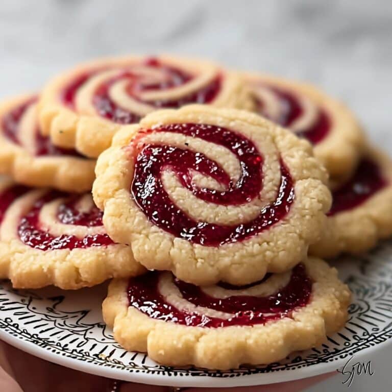 Raspberry Swirl Shortbread Cookies Recipe